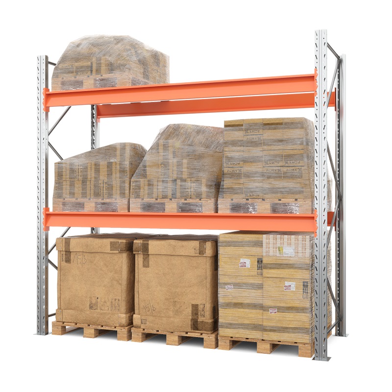 Стеллаж металлический паллетный 2500х2700х1100 мм (100.1.5). Ярусы: пол+2