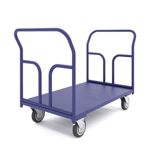 Тележка платформенная ТПД 6 (г/п 450 кг, 800x1200 мм, колеса черная резина 160 мм)