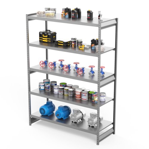 Стеллаж грузовой СГ Ультра (2500х1800х500 мм) 5 ярусов, цинк