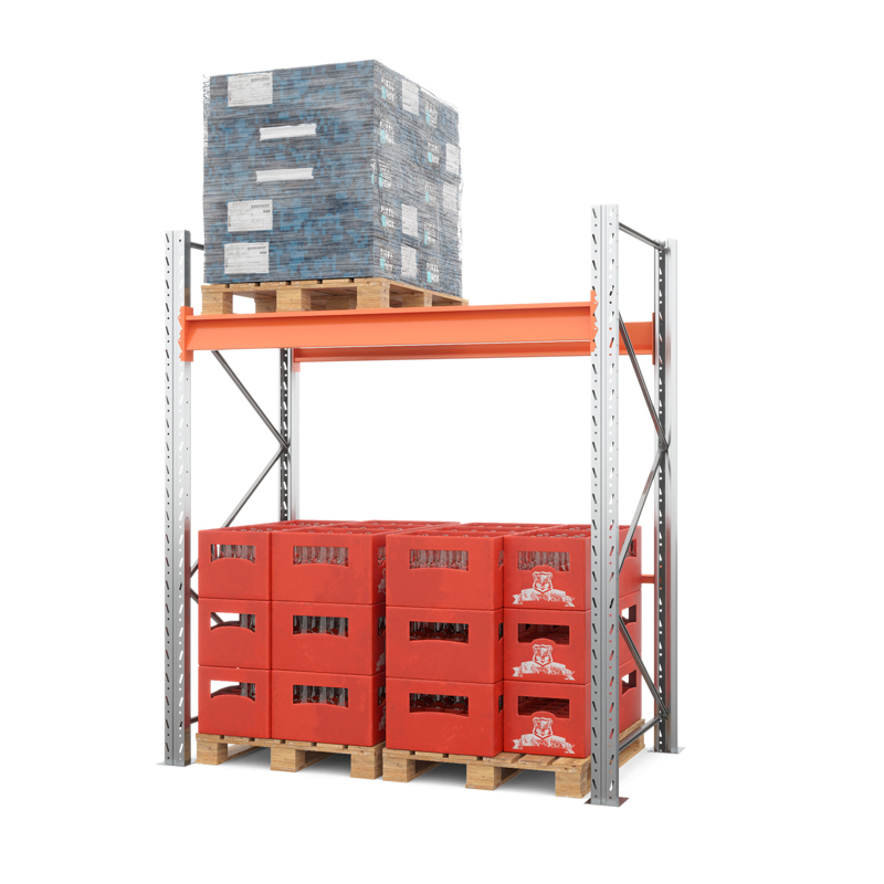 Стеллаж металлический паллетный 2000х1800х1100 мм (100.1.5). Ярусы: пол+1