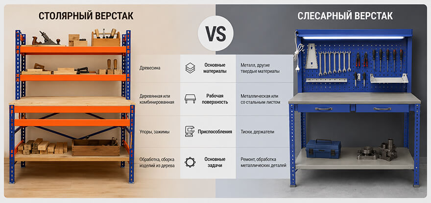 Столярный и слесарный верстак