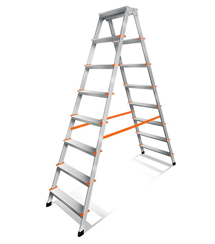 Стремянка двусторонняя Дуэт 208